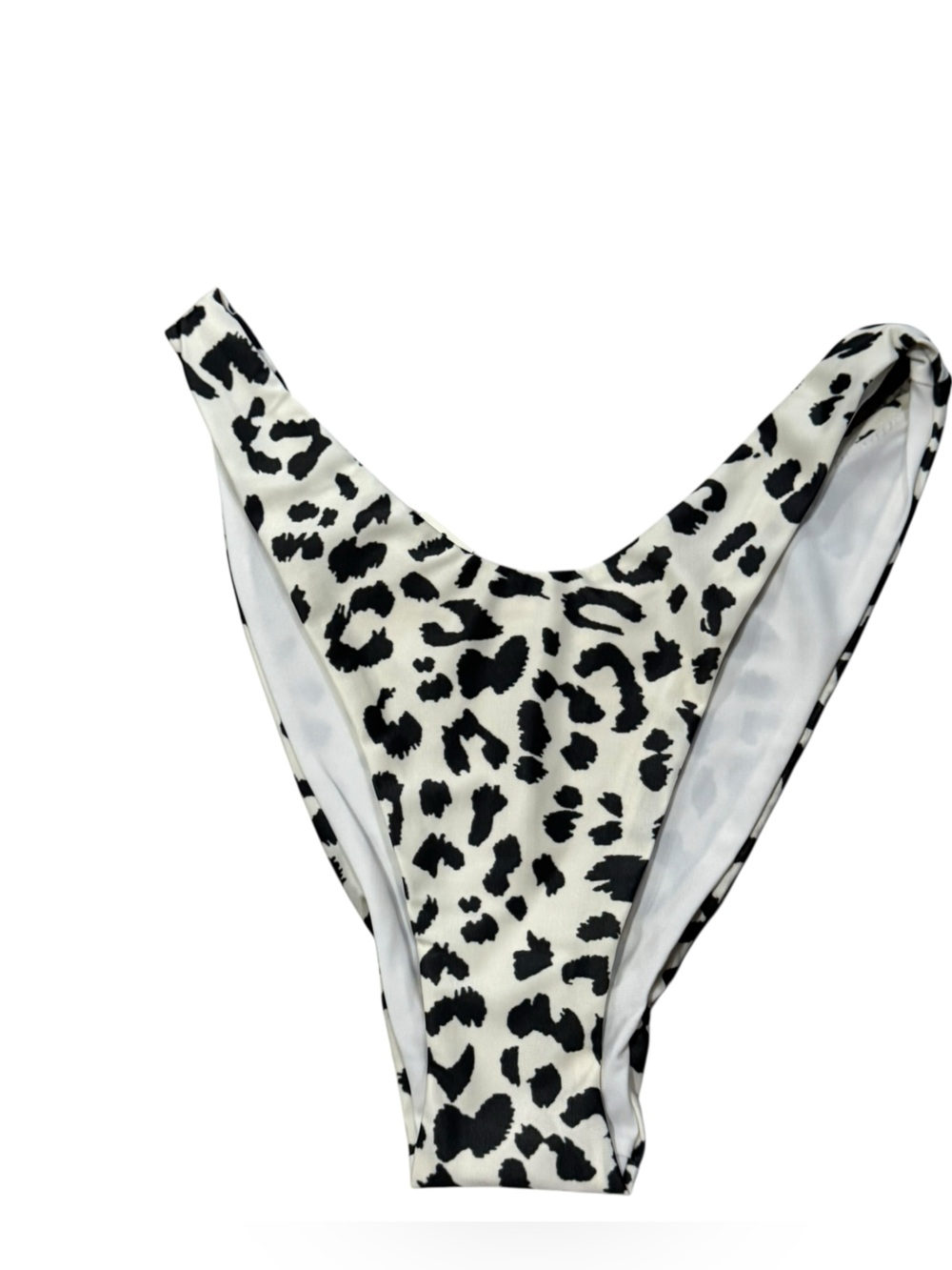aerie Black & White Leopard High-Cut Swim Bottom NWT Medium